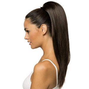 Cola lisa con pinza Postizo fibra  58 cm